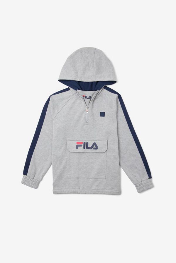 Blusa Moletom Capuz Fila Rapaz Cinzentas - Fila Fleece Lined James Loja Online Portugal,BOSA-74832